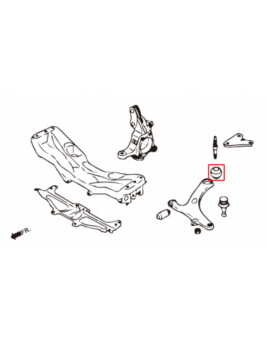 Boccole del braccio inferiore anteriore Hardrace Subaru Impreza GH STi WRX VA + STi