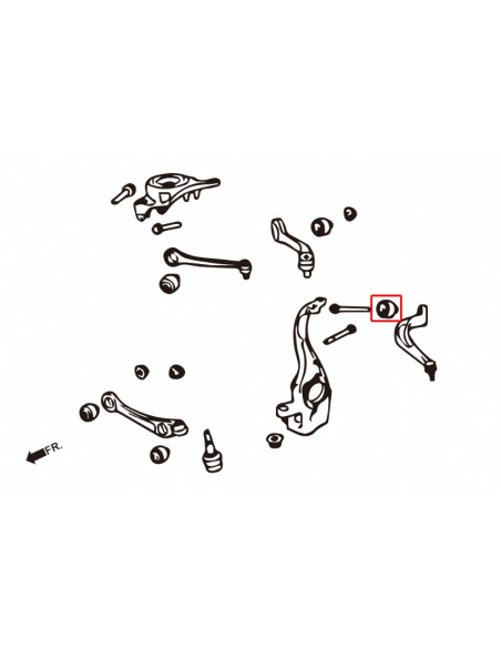 Boccole posteriori del braccio inferiore anteriore Hardrace Audi A4 S4 RS4 B8 A5 S5 RS5 B8 A6 S6 RS6 C7 A7 S7 RS7 C7