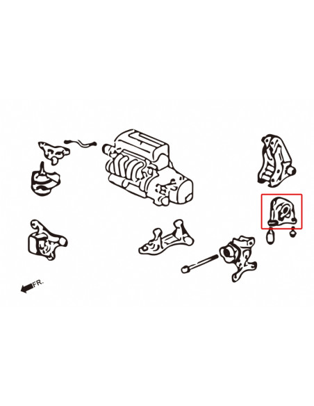 Rear Harden Engine Mount Honda