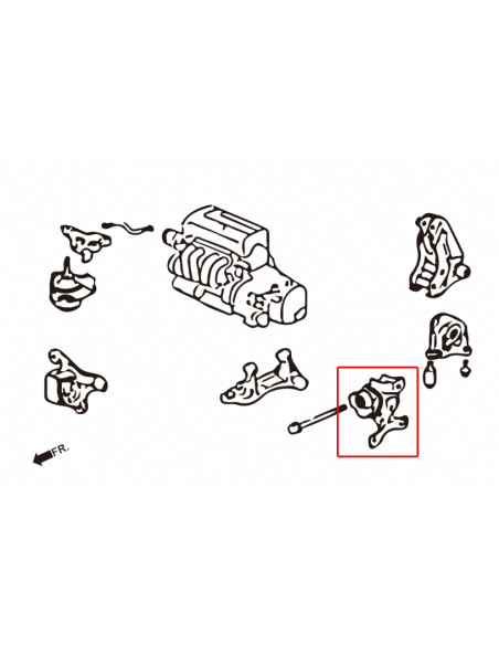 Harden Transmission Mount Honda Civic, Integra, RSX