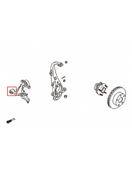 Boccole del Braccio inferiore anteriore Hardrace Nissan 370Z Z34 Infiniti G25 G35 G37