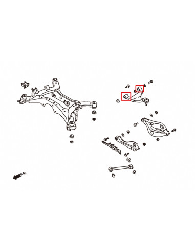 Boccole Braccio superiore posteriore Hardrace Nissan 350Z Z33 370Z Z34 Infiniti G25 G35 G37