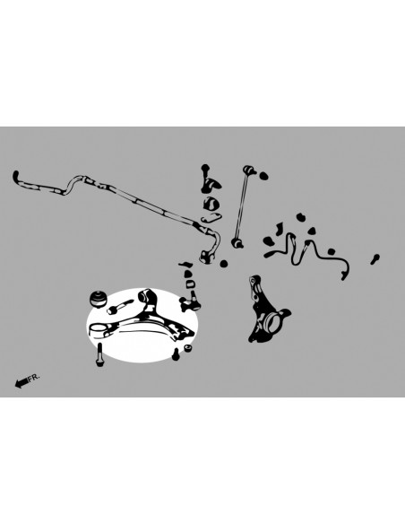 Braccio inferiore anteriore Hardrace Honda Civic MK8