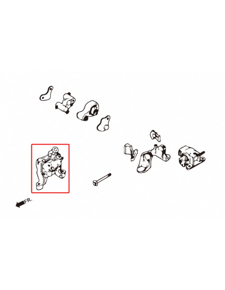 Supporto motore lato destro Hardrace Mazda 3 MK3 BM/BN/GJ/GL