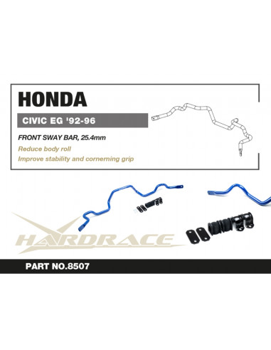 Barra stabilizzatrice anteriore Hardrace Honda Civic MK5 Del Sol CR-X