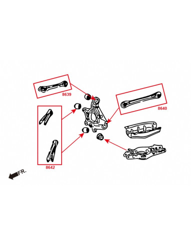 Kit regolazione convergenza posteriore Hardrace Chevrolet Camaro MK6