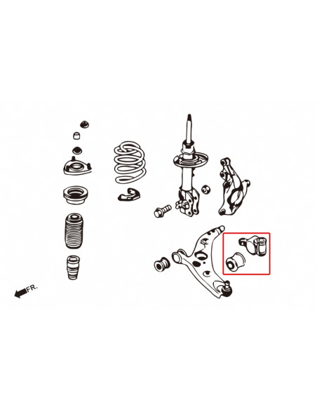 Boccole di conformità braccio inferiore anteriore Mazda 3 BM/BN MK3