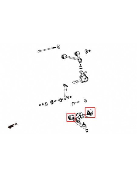 Kit Boccola braccio inferiore anteriore Hardrace Lexus SC Z40 MK2 Supra A80 MK4