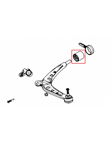 Silent block inferiore anteriore Hardrace BMW Serie 3 E46 325 330 Berlina Touring