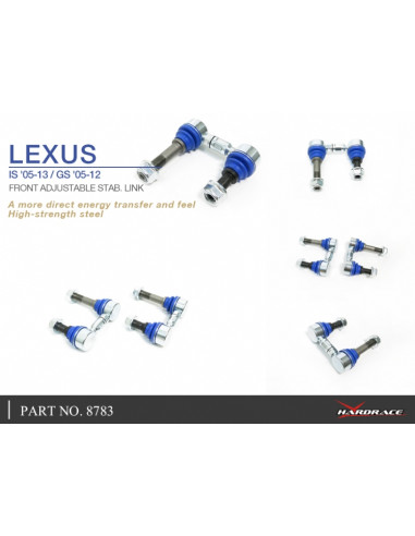 Bielletta barra stabilizzatrice anteriore regolabile Hardrace Lexus GS MK3 S190 IS MK2 XE20