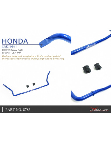 Barra stabilizzatrice anteriore Hardrace Honda Civic MK8 + Type R