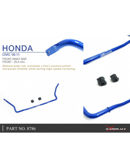 Barra stabilizzatrice anteriore Hardrace Honda Civic MK8 + Type R