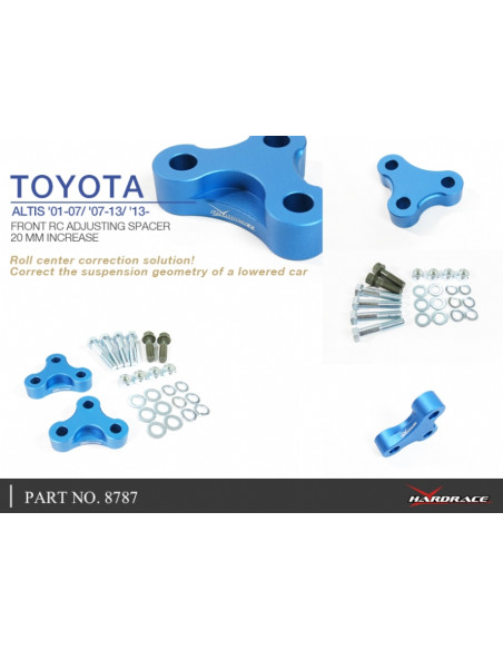 Spessore di correzione geometria Hardrace Lexus CT A10 Toyota Celica T23 MK7 Corolla E120