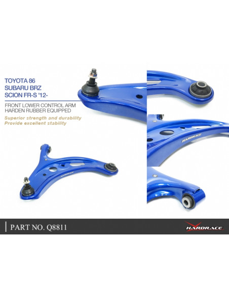 Braccio inferiore anteriore Hardrace Subaru Subaru BRZ ZC6 Toyota GR86 ZN6 GT86 ZD8