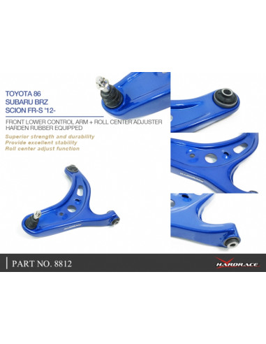 Front Lower Control Arm + Roll Center Adjuster Scion FR-S, Subaru BRZ, Toyota 86