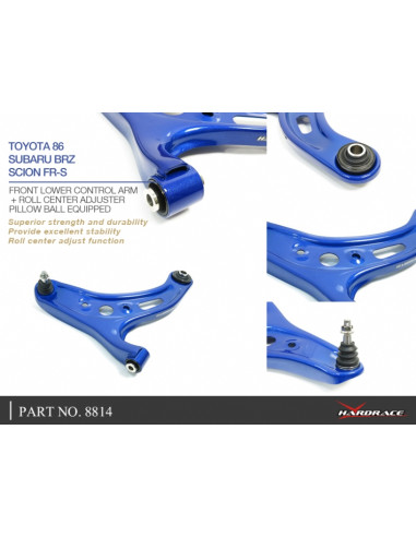 Braccio sospensione anteriore inferiore + regolatore RC Hardrace Subaru BRZ ZC6 Toyota GT86 ZN6 GR86 ZN8