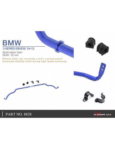 Barra stabilizzatrice posteriore Hardrace BMW Serie 1 E8x +1M Serie 3 E9x + M3