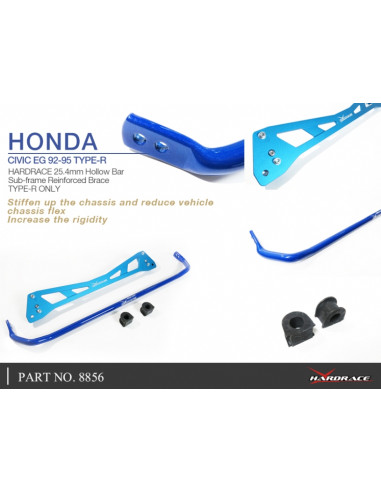 Rear Sway Bar & Sub-frame Brace Set Honda Civic, Crx