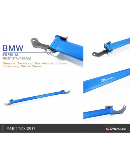 Barra Duomi anteriore Hardrace BMW Serie 3 F30 F31 F34 Serie 4 F32 F33