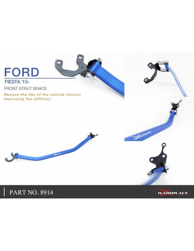 Barra Duomi anteriore Hardrace Ford Fiesta MK7 CB1/CCN +ST