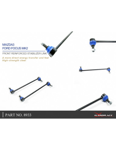 Bielletta anteriore Hardrace Ford Focus MK2 MK3 Mazda 3 MK1 Mini Cooper R50 R53 R54 R55 R56 + S + JCW