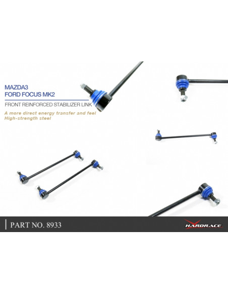 Bielletta anteriore Hardrace Ford Focus MK2 MK3 Mazda 3 MK1 Mini Cooper R50 R53 R54 R55 R56 + S + JCW