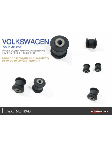 Boccola anteriore del braccio inferiore anteriore Hardrace Audi A3 S3 RS3 8P + 8V TT TTS TTRS MK2 VW Golf 5 6 7 GTI GTD