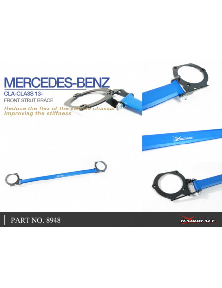 Barra Duomi anteriore Hardrace Mercedes Classe A W176+ AMG A45 CLA C117 + AMG CLA45 GLA X156 + GLA45 Infiniti Q30 QX30