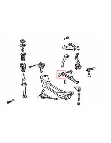 Silent block inferiore anteriore Hardrace Toyota Altezza MK1 Lexus IS MK1