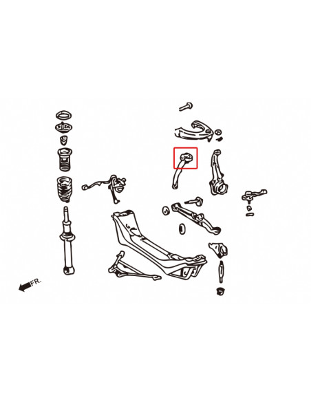 Front Tension Rod Bushing Lexus IS, Toyota Altezza