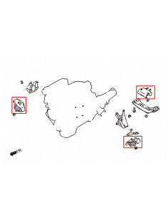 Supporti cambio rinforzato 3 pezzi Hardrace Nissan Silvia S13 S14 S15 2