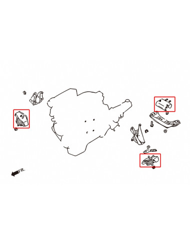 Supporti cambio rinforzato 3 pezzi Hardrace Nissan Silvia S13 S14 S15