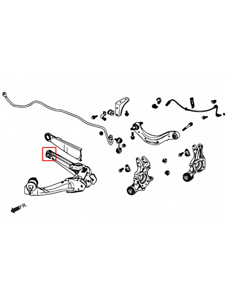 Boccola del braccio sospensione posteriore Hardrace Honda Civic MK8 + Type R