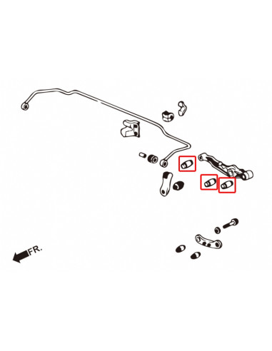 Boccole Braccio inferiore posteriore Hardrace Honda Civic MK5 MK6 50mm