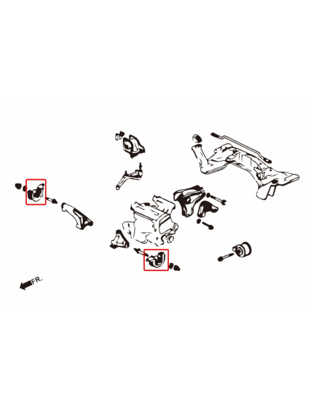Supporto motore inferiore anteriore rinforzato Hardrace Honda Civic MK5 MK6 + Integra MK3 Type R