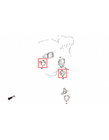 Supporto motore rinforzato Hardrace Toyota Altezza CE10 XE10 MK1