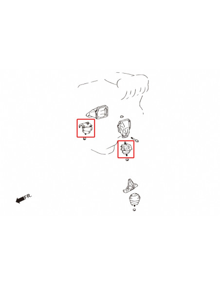 Supporto motore rinforzato Hardrace Toyota Altezza CE10 XE10 MK1