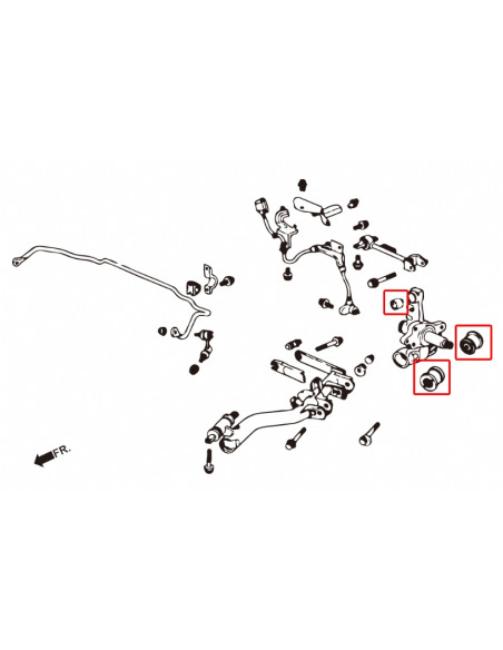 Kit Boccole posteriori rinforzate Hardrace Honda Civic MK7 Integra