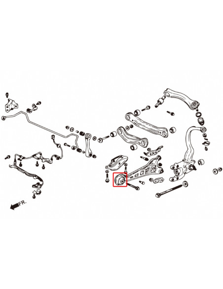 Boccole braccio longitudinale posteriore Hardrace Honda Accord MK4 MK5
