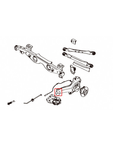 Kit Silent Block braccio longitudinale posteriore Hardrace Mini Mini R50 R52 R53 + S + JCW