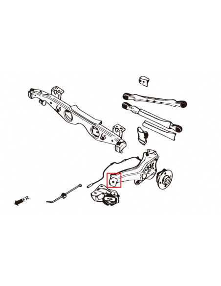 Kit Silent Block braccio longitudinale posteriore Hardrace Mini Mini R50 R52 R53 + S + JCW