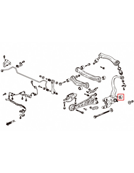 Boccole mozzo posteriore Hardrace Honda Accord MK5