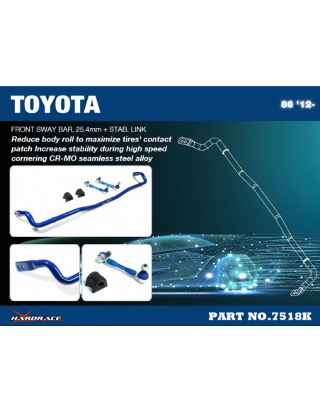 Front Sway Bar Scion FR-S, Subaru BRZ, Toyota 86