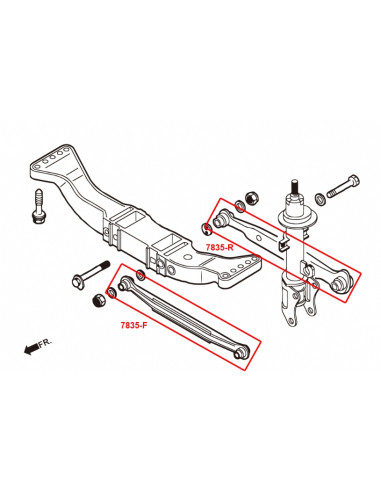 Rear Lateral Front Arm Alfa Romeo 147, 156, GT