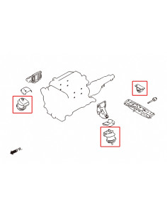 Supporto motore e cambio rinforzato Hardrace Nissan 350Z Z33 Infiniti G35 V35 2