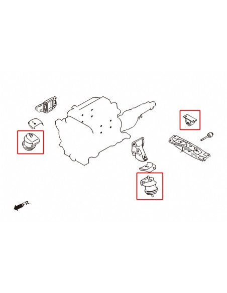 Harden Engine + Transmission Mount Infiniti G series, Nissan Skyline, Z-series