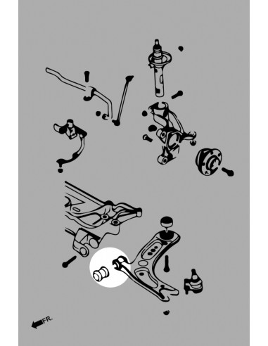 Front Lower Arm- Front Bushing Audi, Skoda, Volkswagen