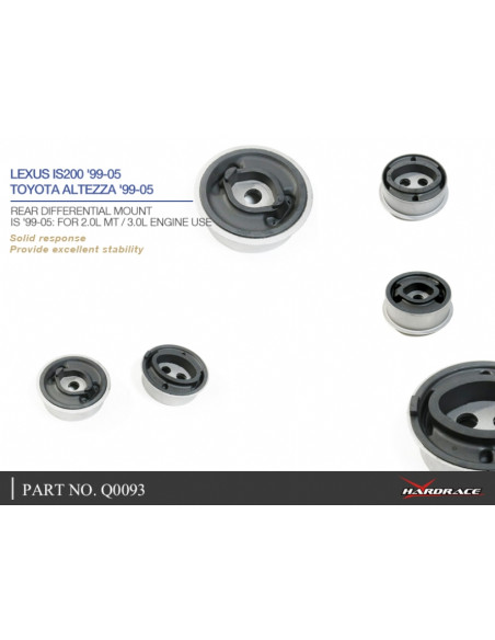Supporto differenziale posteriore Hardrace Lexus GS MK3 S190 IS MK1 XE10 Toyota Altezza CE10 XE10