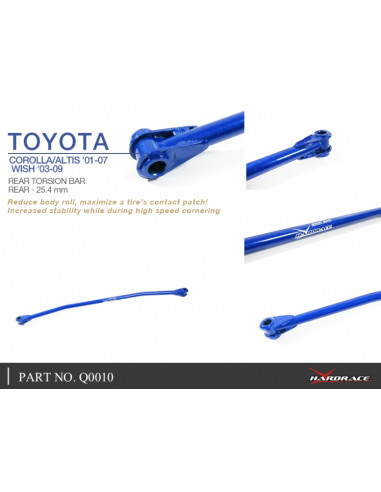 Barra Di Torsione Posteriore Hardrace Toyota Corolla E120
