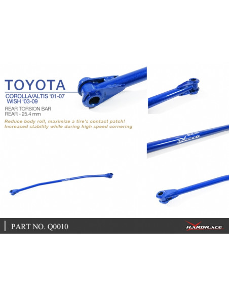 Barra Di Torsione Posteriore Hardrace Toyota Corolla E120